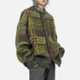 Y2K Trendy Contrast Color Long Sleeve Cardigan