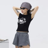 Grunge Cyber Anime Graphic Print T-Shirt