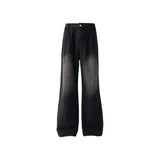 Hochwertige, einfarbige Straight Baggy Jeans