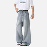 Mühelos sitzende High-Waist-Jeans mit weitem Bein