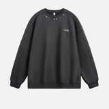 High-Quality Y2K Suede Crewneck Sweatshirt