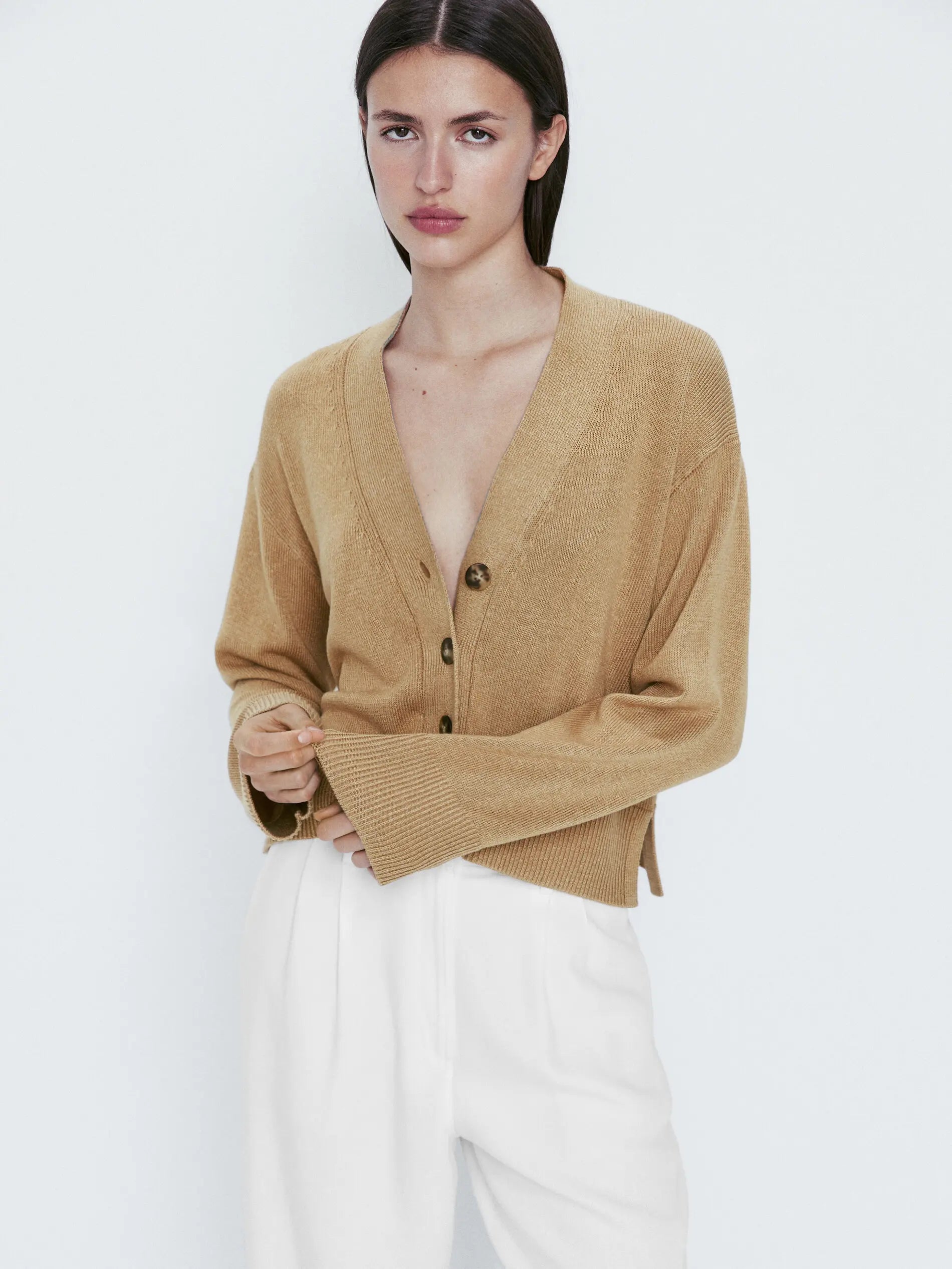 Lässiger, luftiger Strickcardigan für Damen – ideal für den Frühling