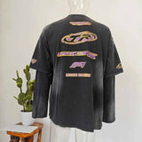Vintage Distressed Washed Graphic Print T-Shirt