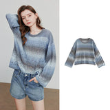Strickpullover aus Mohair mit Farbverlauf für Damen