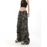 Pantalon cargo ample camouflage pour femme
