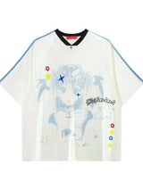 Vintage T-Shirt im japanischen Gothic-Cartoon-Stil