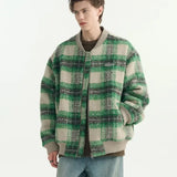 Veste bomber en laine à carreaux Pinnacle