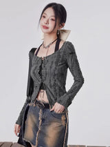 Langarmshirt im Vintage-Retro-Stil