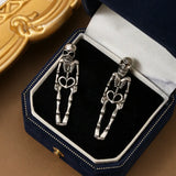 Gothic Skull Skeleton Drop Earring