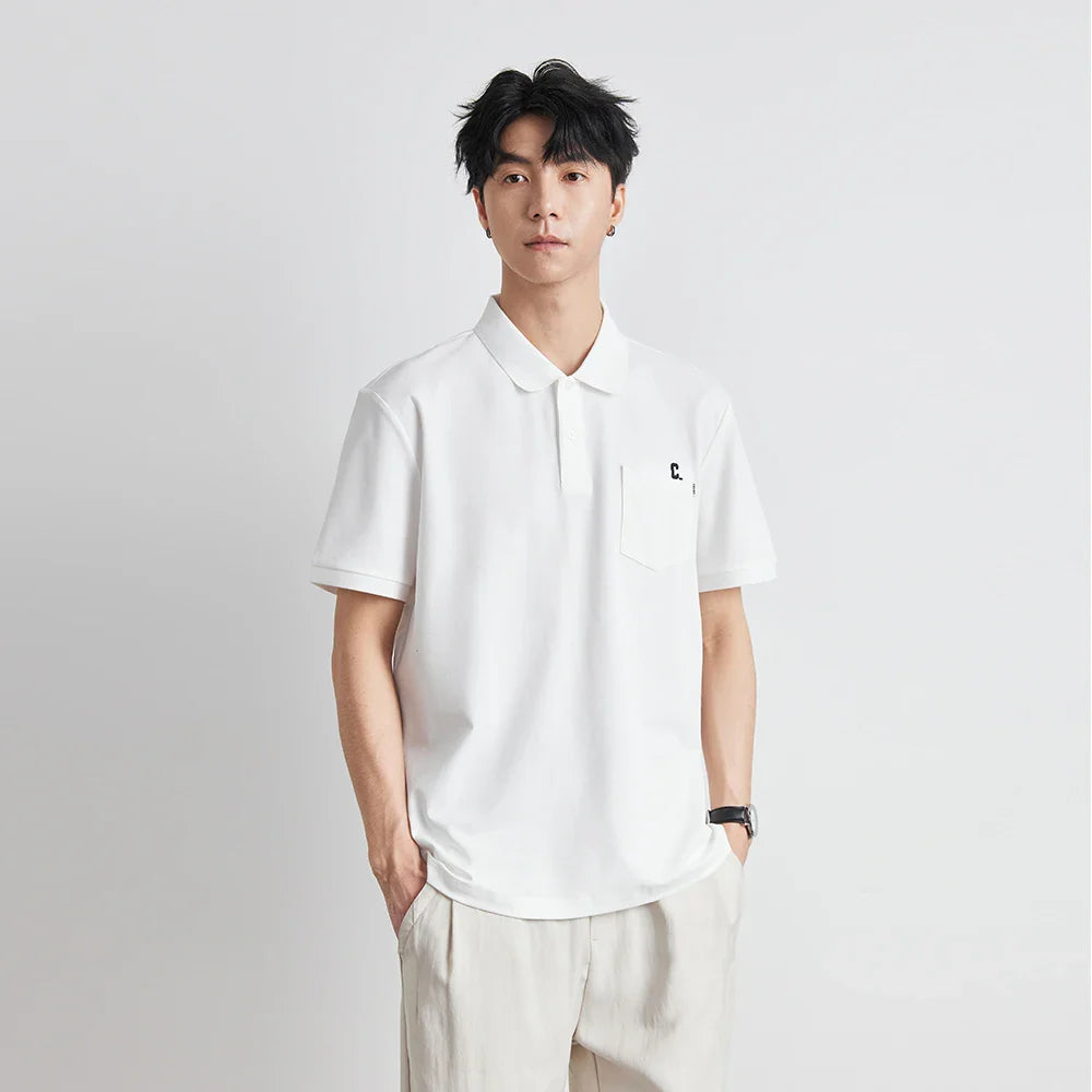 남성 여름 캐주얼 통기성 럭셔리 폴로 티셔츠