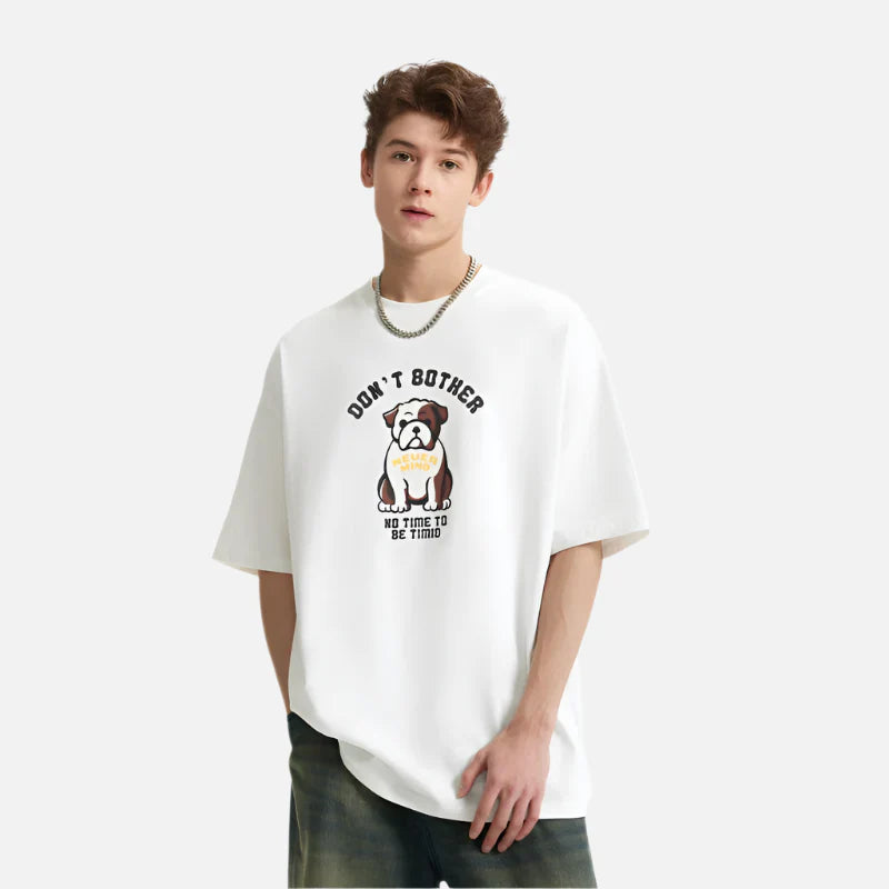 T-shirt vintage à imprimé chien