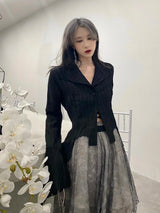 Gothic Whisper Asymmetrisches Hemd