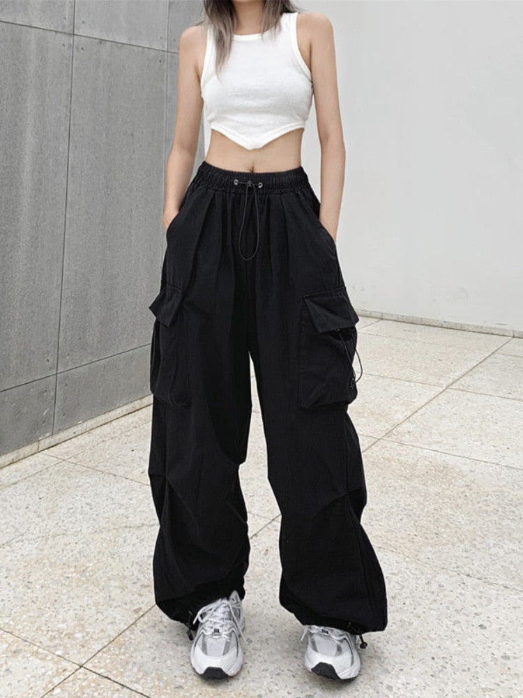 High-Waist Wide-Leg Cargo Pants