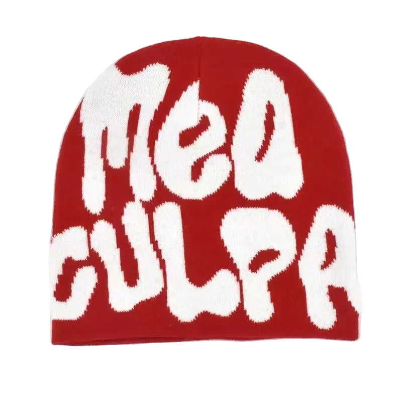 Knitted Letter Print Beanie