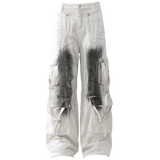 High Street White Cargo Jeans