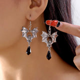 Halloween Gothic Bat Droplet Earrings