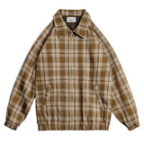 Vintage Retro Plaid Khaki Autumn Jacket