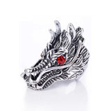 Handmade Large Red Eye Dragon Ring