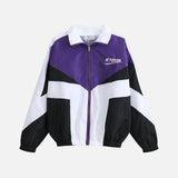 Bestickte Patchwork-College-Windjacke