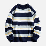 Pull d'hiver confortable à rayures hip-hop