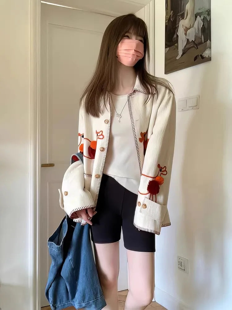 Elegante Damenjacke im Mori-Girl-Stil