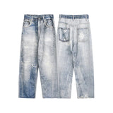 Raw Hem Realness Personalisierte gewaschene Straight Jeans