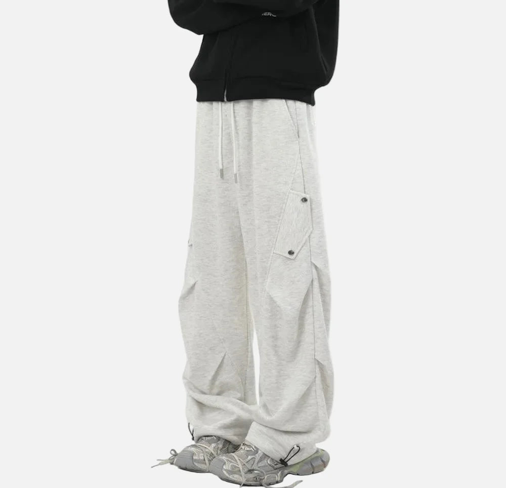 Fashionable Plain Genderless Cargo Pants