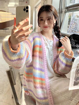Soft Girl Cozy Striped Knit Sweater