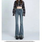 Retro Autumn Winner Flare Straight Jeans