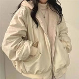 Doppelseitige Fleecejacke mit Kapuze
