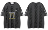 Y2K Cozy Graphic Patchwork Racing Sports T-Shirt
