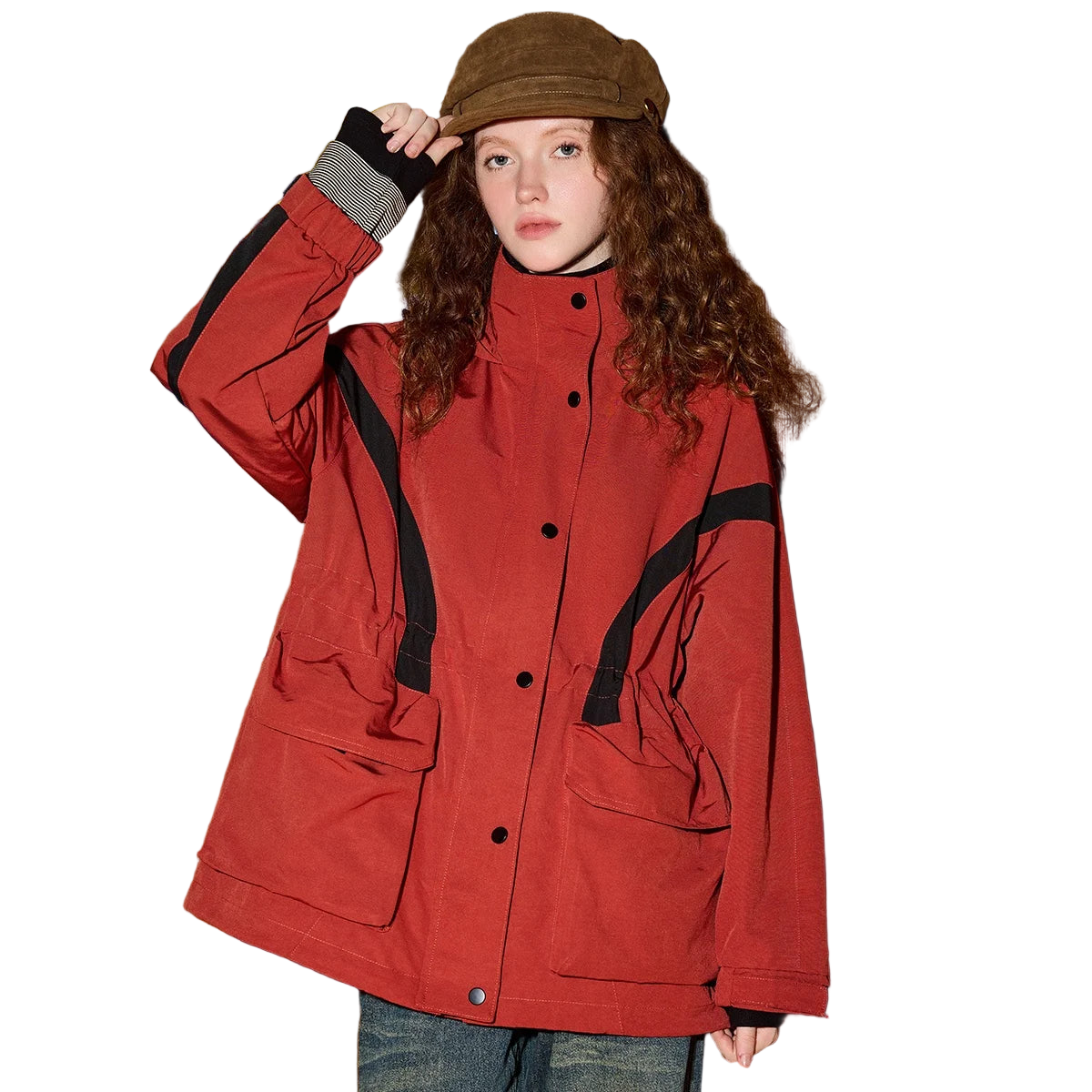 College-Style Hooded Women’s Workwear Jacket