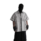 Chemise cargo surdimensionnée punk fonctionnelle et technique