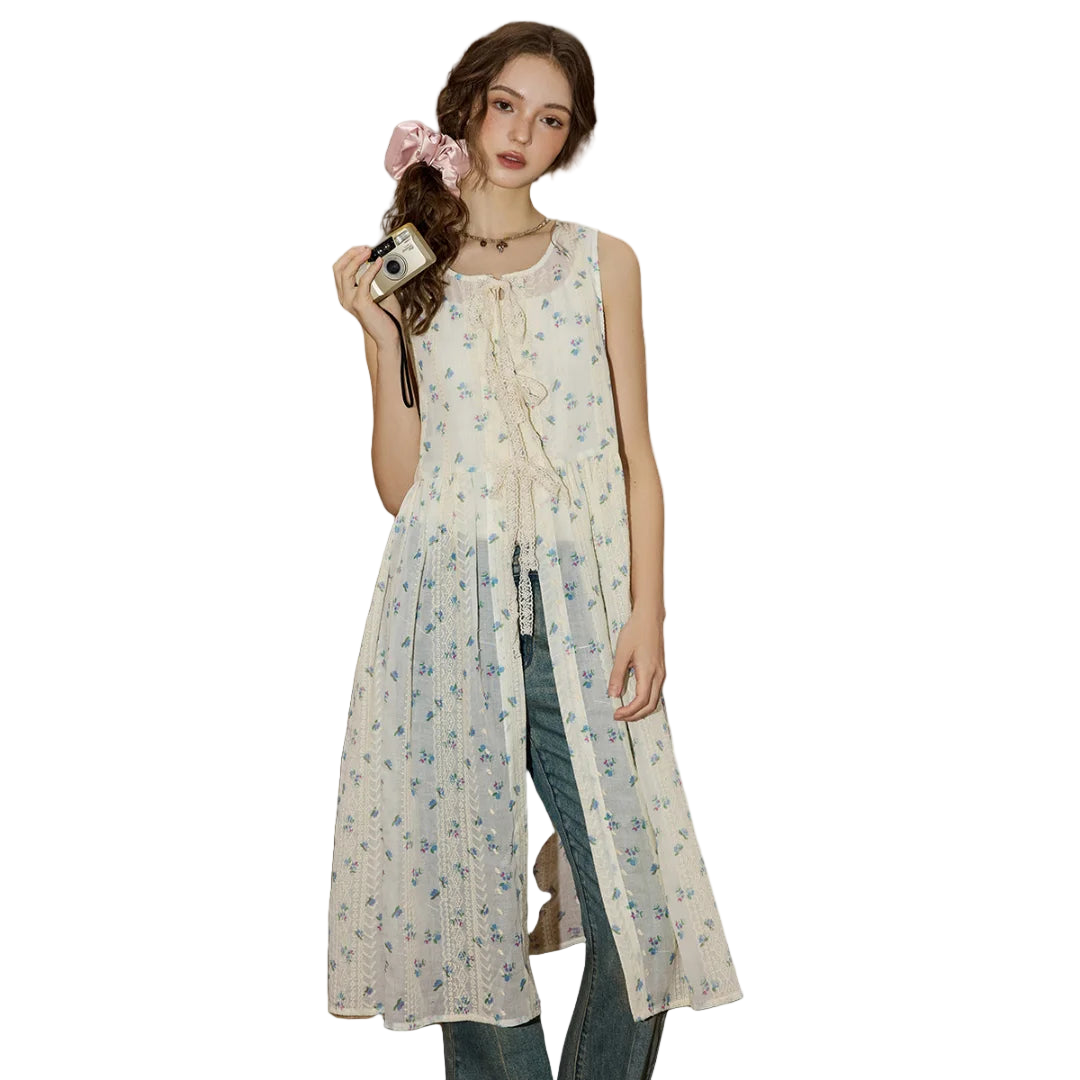 Cottagecore Floral Lace Women’s Summer Dress