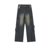Vintage-Chic-Jeans im Used-Look mit lockerer Passform