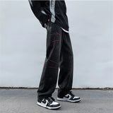 Lässige Hip-Hop-Jeans mit geradem Bein