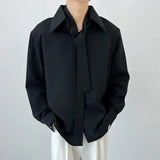 Chemise homme décontractée de luxe à revers vintage texturée