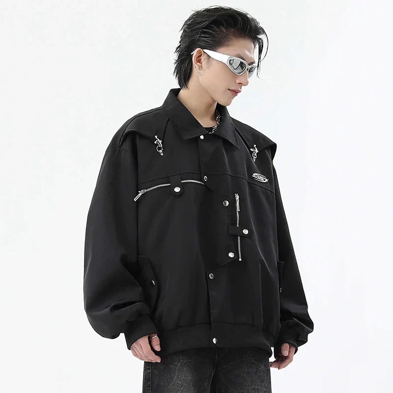 Oversized Utility Night Rider Jacket