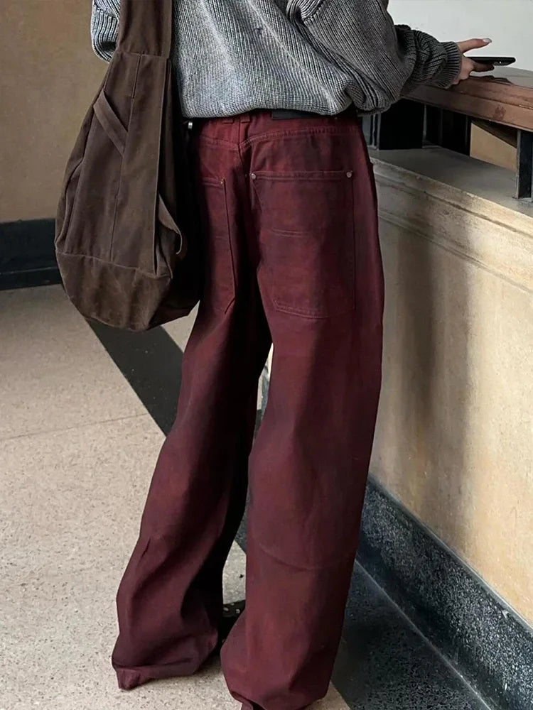 옷장 필수템 빈티지 워싱 와이드 레그 진