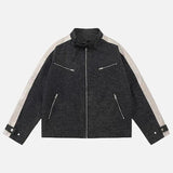 Retro Motorcycle Style Matte Leather Jacket