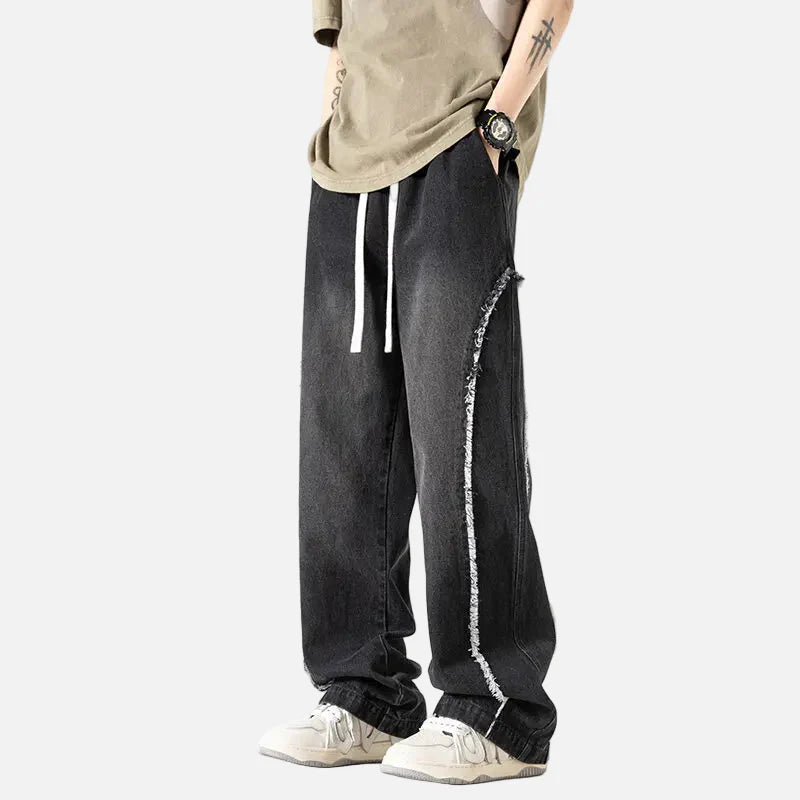 Long-Lasting Distressed High Waist Baggy Jeans