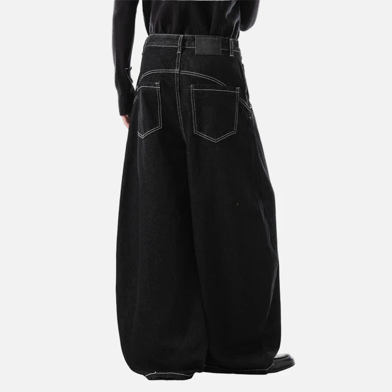 Y2K High Waist Buttoned Boot Cut Denim Jeans