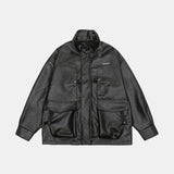 Vintage amerikanische Motorrad-Lederjacke für Herren