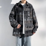 Men Japanese Style Vintage Woolen Oversized Jacket