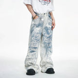 Herren Retro Gradient Straight Denim Jeans