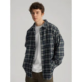 Vintage Plaid Oversize Long Sleeve Shirt