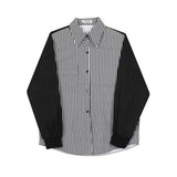 Stilvolles Herren-Langarmhemd mit Farbblock-Design