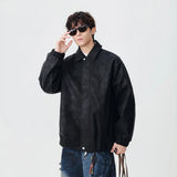 Y2K Trendige, locker sitzende Kunstlederjacke