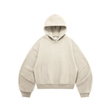 Short Curved Hem Men’s Fleece Hoodie Sweatshirt
