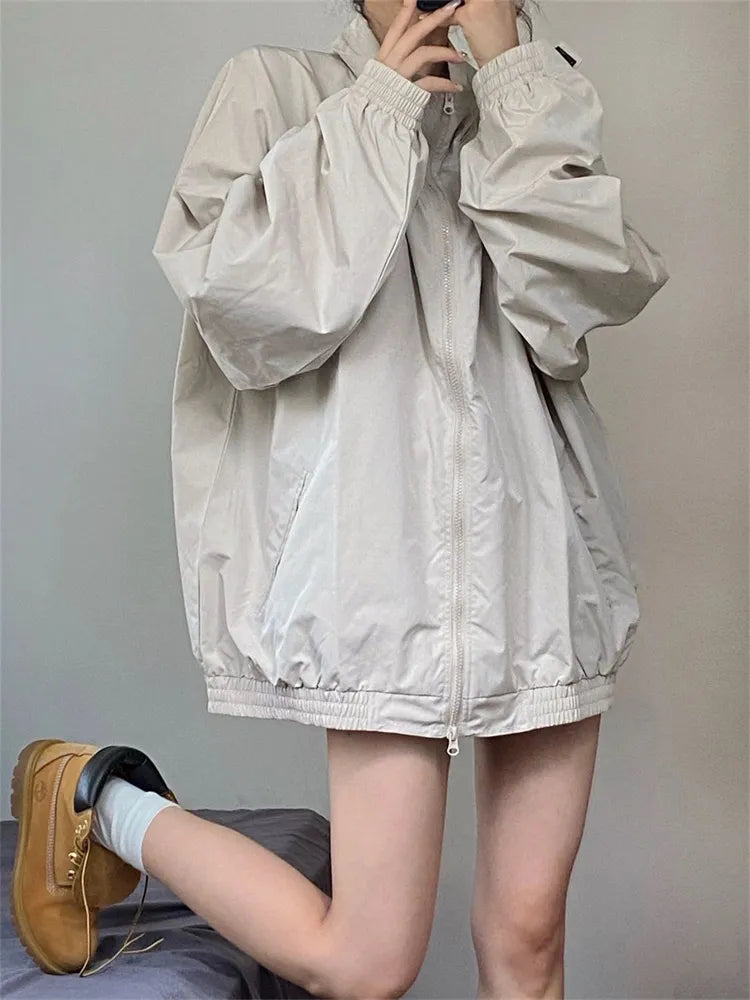 Oversized Windbreaker Women's Jacket